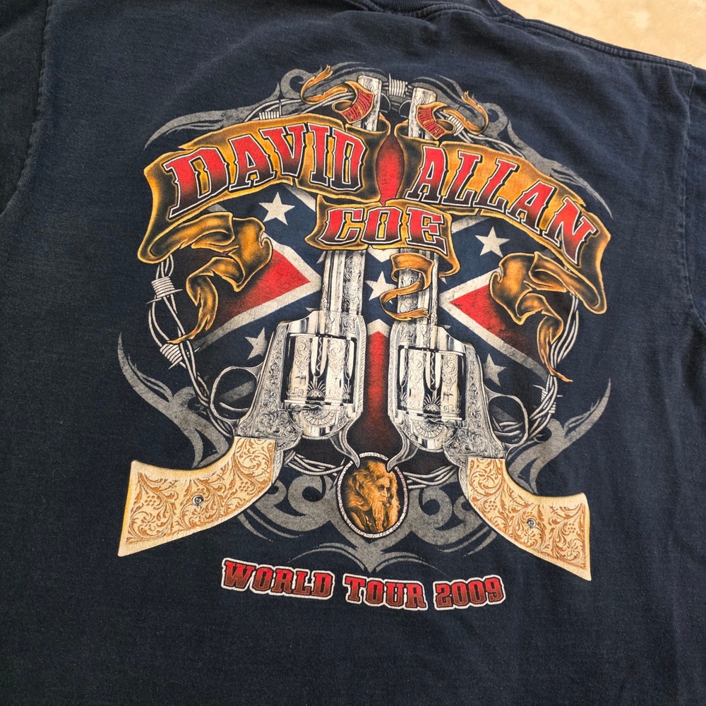 VTG 2009 David Allan Coe World Tour Shirt Adult Large Outlaw Country